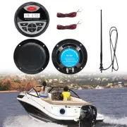 Herdio Marine Stereo Radio Bluetooth Receiver+Ceiling Boat Speakers+Antenna Kit