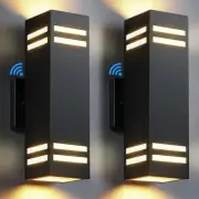 Dusk to Dawn Outdoor Lighting 2 Pack, Modern Exterior Lighting Fixtures Wall ...