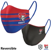 Newcastle Knights NRL Large Adult Reversible Washable Face Mask