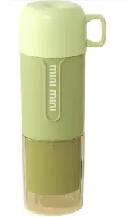 4 in 1 Travel Mouthwash Cup, 9 Inch x 2.6 Inch Green Plastic Toothbrush Holder