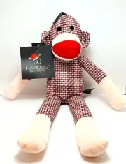 Nandog Pet Gear Dog Sock Monkey Plush Toy NEW