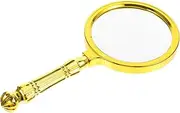 Handheld Magnifying Glass for Elderly Metal Portable Magnifier for Home Use Ergonomic Grip for Low Vision Reading Exploring Nature Durable Practical Design