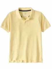 Wonder Nation Boys Yellow School Uniform Short Sleeve Polo Shirt Size 6-7 Small