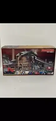 NEW VOLLMER 5601 BURNING FACTORY BUILDING HO 1:87 SCALE KIT W/ FLASHING LIGHTS