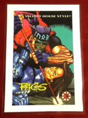 Valiant House Style character Art. Rags Original 1994 Print Ad. Laminated