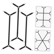 3 PCS Bed Sheet Straps Adjustable Sheet Straps Fitted Sheet Straps Black