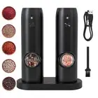 2PCS Electric Salt And Pepper Grinder Set Rechargeable Salt & Pepper Mill Kits