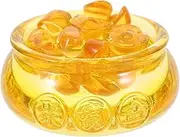 Cabilock Crystal Decorations Cornucopia Centerpiece Home Ingot Decor Crystal Ornament 36pcs Set