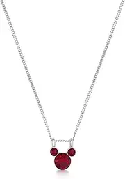 [Disney] Women's JAN BIRTHSTONE NECKLACE Pendant Necklace, Silver, 40CM