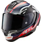 Supertech R10 Team Black Carbon Red Fluo Dark Blue Matt Full Face Helmet