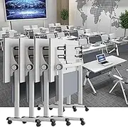 Foldable Conference Table with Open Storage Space and Steel Baffle，Versatile Meeting and Training Desk for Home Or Office(8pcs,140CM)