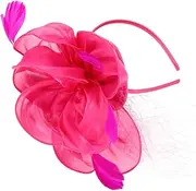 [COMPUKAS] Fascinator Hat for Women Elegant Flower Headpiece Clip Headband for Tea Parties Weddings Banquets Lightweight Comfortable Hair Accessory Versatile for Any Occasion