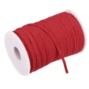 Flat Elastic Band for Sewing 1/8" x 109 Yards Red Stretch Strap Roll