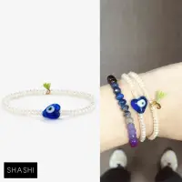 在飛比找momo購物網優惠-【SHASHI】紐約品牌 EVIL EYE PEARL 藍色