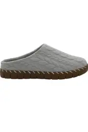 MUK LUKS Cable Knit Mules Long Island Light Gray