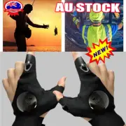 1/2X Finger Gloves with LED Light Flashlight Tools Outdoor Gear Rescue Torch PJ