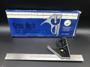Great Neck Combination Square 12” Vintage Steel Blade Made in USA c-12 NOS w/box