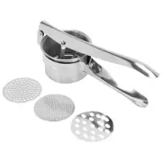 Stainless Steel Potato Ricer Masher with 3 Interchangeable Discs for Fine,9621