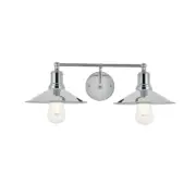 Living District Etude 2 Light Wall Sconce, Chrome - LD4033W21C
