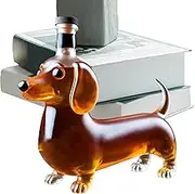 Whiskey Glass Bottle - Dachshund Dog Whiskey Bottle | Glass Statue Wine Bottles | Decorative Collectible Decanter Animal | Wine Container for Housewarming, Christmas, Wedding Statue
