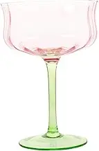 FUNOMOCYA Stemmed Goblet Vintage Glass Cocktail Glass for Parties Elegant Drinking Goblet for Home Events Stylish Glassware for Entertaining Celebrations