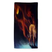 Cool Animal Art Day Bringer Sun and Tiger Beach Towels Medium Large Extra Large