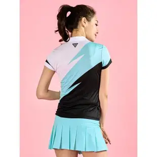 可萊安羽毛球服女套裝新款夏季翻領男女短袖韓國透氣速干運動服裝