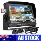 9'' Quad Monitor DVR 1080P 4 PIN AHD Side Rear View Reverse Camera Package Truck