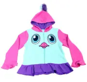 Authentic HATCHIMALS Girls' Costume Zip Up Hoodie 4 NEW