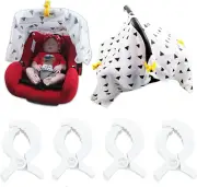 Candy Color Stroller Pegs Clips - 4 pack PRAM Clips,Blanket Clips Plastic Uni...