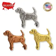Creative Pewter Designs Beagle Hound Dog Lapel Pin or Tie Tack, D322MP
