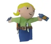Bob the Builder Wendy 10” Hand Puppet Tool Belt 2001 Applause NWT