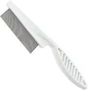 Protect Flea Comb For Cats Dogs Pet Stainless Steel Comfort Flea Hair Grooming Tools Deworming Brush Short Long Hair Fur Removal-White,L 18.5cm