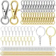 160 PCS Swivel Clasps Lanyard Snap Hooks with Key Rings, Lobster Claw