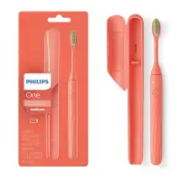 在飛比找momo購物網優惠-【Philips 飛利浦】電池式電動牙刷 珊瑚橘 超輕便旅行