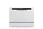 Esatto 55cm White Benchtop 6 Place Settings Dishwasher WELS 3.5 Star 7.4L Per Wash