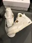 Size 8.5 - Jordan 4 Retro Mid Women’s White & Gold Metallic ️