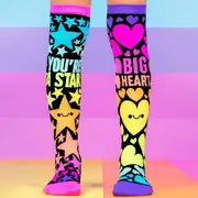 Madmia Socks Ages 6-99 One Size Fits Most - STARRY HEART Novelty Socks