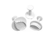 3pc Mondo Rose Leaf Fondant Plunger Cutter