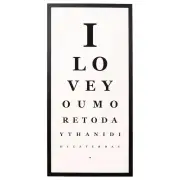 More Today Eye Chart Print, Black/White