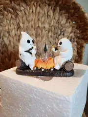 HALLOWEEN GHOST CAMPFIRE FLICKERING NIGHTLIGHT WITH BULB SHIPS FROM USA