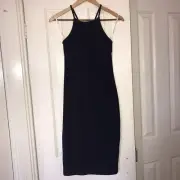 New Bardot Navy Lace Up Back Rib Dress Size 12 Rrp $89.95 Cant Get This Anymore