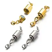 Magnetic Jewelry Clasps for Necklace Bracelet, Screw Screw-in Gold and Silver