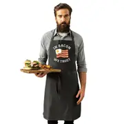 Food In Bacon We Trust - Funny Novelty Kitchen Adult Apron