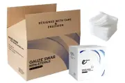 Case of 4000 Pcs 4" x 4" Non-Sterile Gauze Swab, Folded Edge, Standard