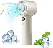 [Zeihoo] Folding Turbo Fan, Portable Handheld Fan, Personal Turbo Fan with Cold Compress, 4 Speeds Rechargeable Hand Fan, Electric Pocket Fan for Women, Men, Travel, Camping, Outdoor