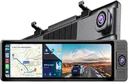 3 Cameras 2.5k+1080P+1080P Rearview Mirror Dash Cam GPS Navigation Video Recording DVR(K1)