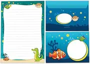 Writing Paper Set Letter Pad with Envelope for Girls Boys Kids Motif Crocodile Animals Letter Paper Pad Lined (A5 Pad with 25 Sheets + 15 Envelopes)