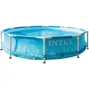 Intex 28206NP Beachside Metal Frame Pool 305X76 Cm Above Ground Pool Garden Pool