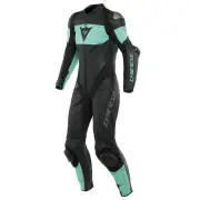 Imatra Lady Perforated Black Acqua Green1 Piece